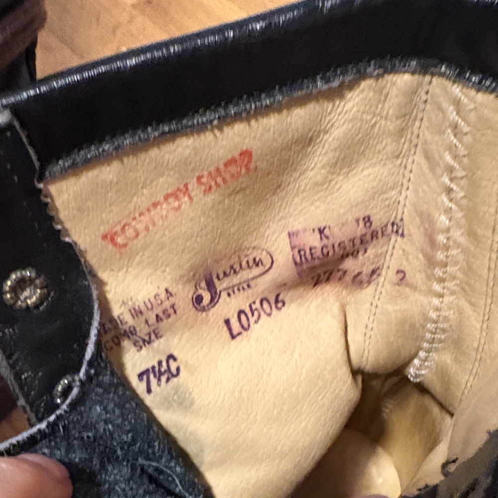 Justin Kiltie Roper Boots - Fits 8-8.5 - Picture 6 of 7